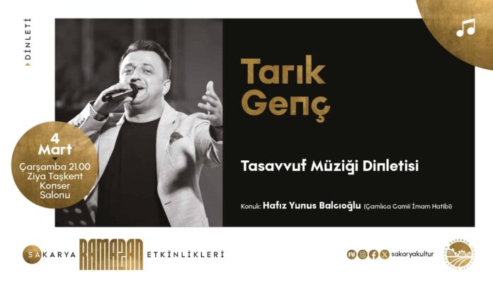 Sakarya Büyükşehir Belediyesi'nden Ramazan Ayına Özel Tasavvuf Müziği Akşamı