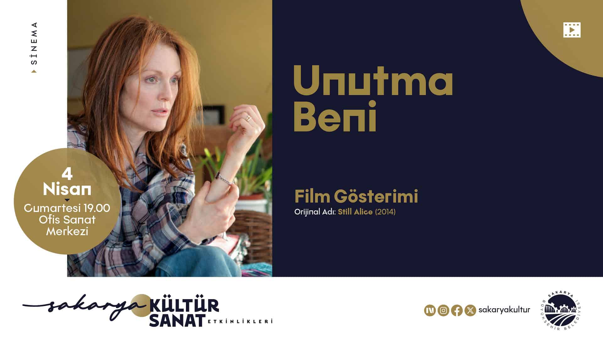 Büyükşehir’den Nisan Ayı Kültür Etkinliklerine 'Unutma Beni' Filmiyle Başlangıç