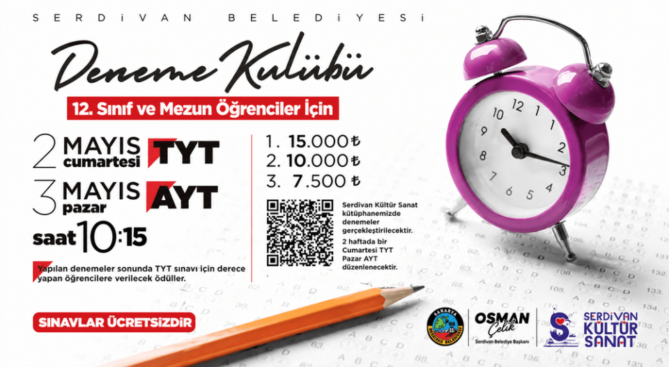 Serdivan Deneme Kulübü’nde Sınav Deneyimi ve Ödüllerle Destek Devam Ediyor