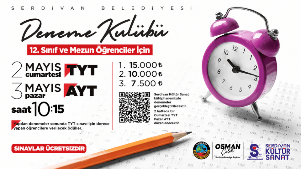 Serdivan Deneme Kulübü’nde Sınav Deneyimi ve Ödüllerle Destek Devam Ediyor