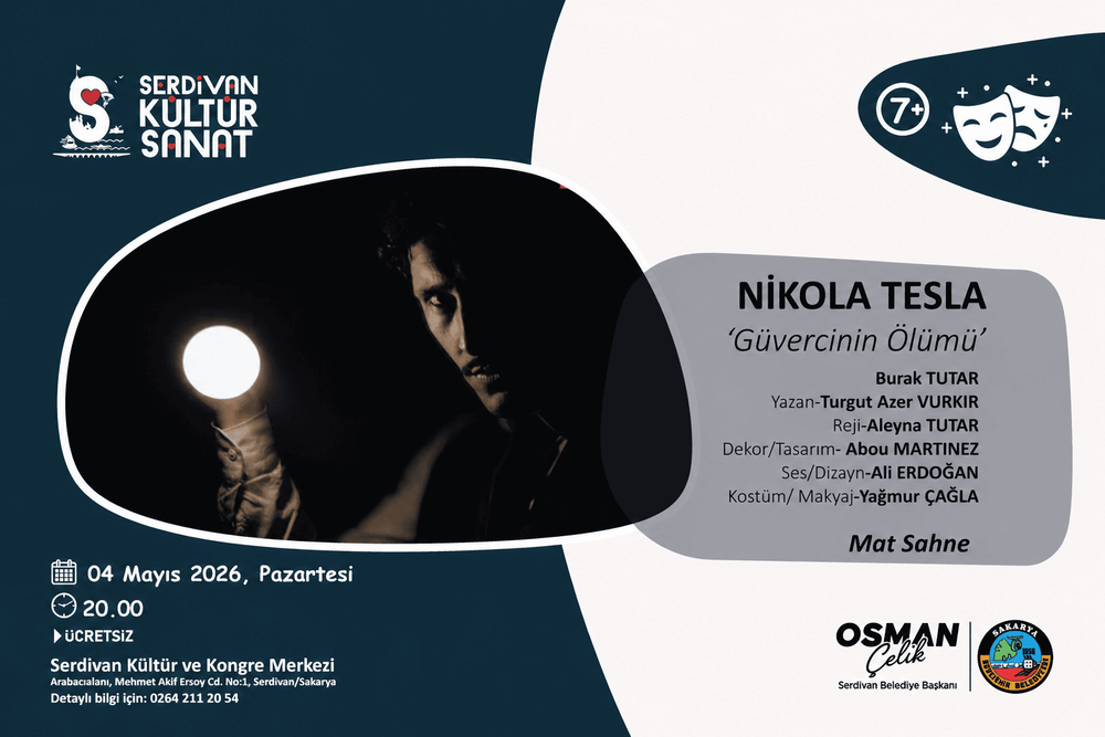 Serdivan'da Nikola Tesla'dan Esinlenen 'Güvercinin Ölümü' Tiyatro Oyunu Sahnelenecek